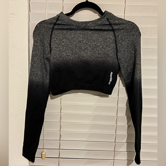 Gymshark Adapt Ombré Seamless Long Sleeve Crop Top - Picture 2 of 3